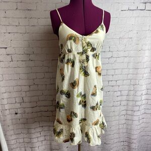Keepsake vintage inspired clothing cream butterfly print dress